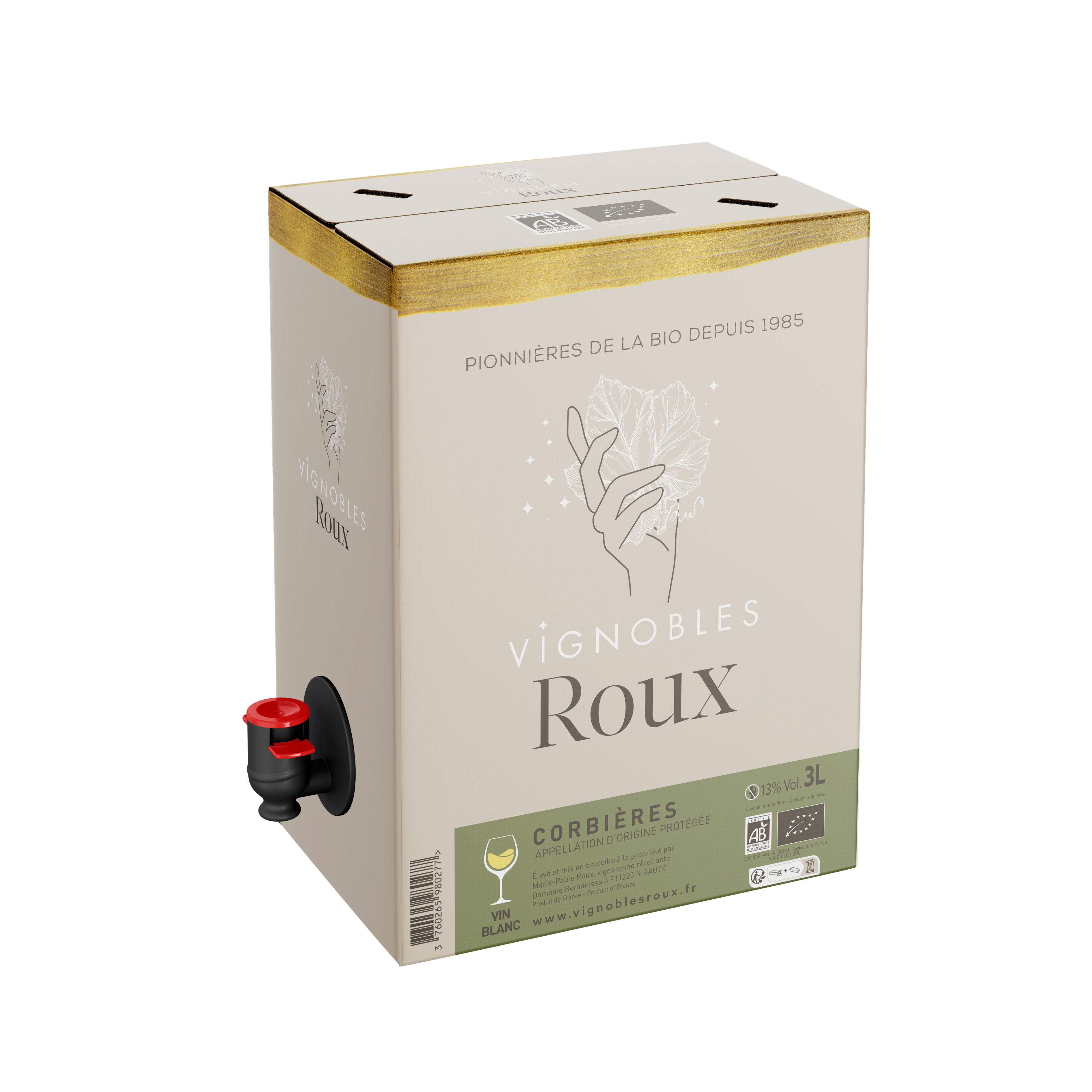VIGNOBLES ROUX-BIB 3L BLANC CORBIERES